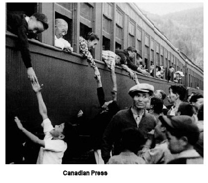 Japanese Citizens Being Deported from Coastal Communities