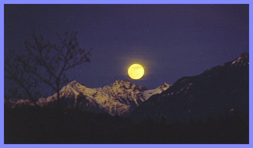Mountain Shadows - Full Moon Night - Tamihi Mountain